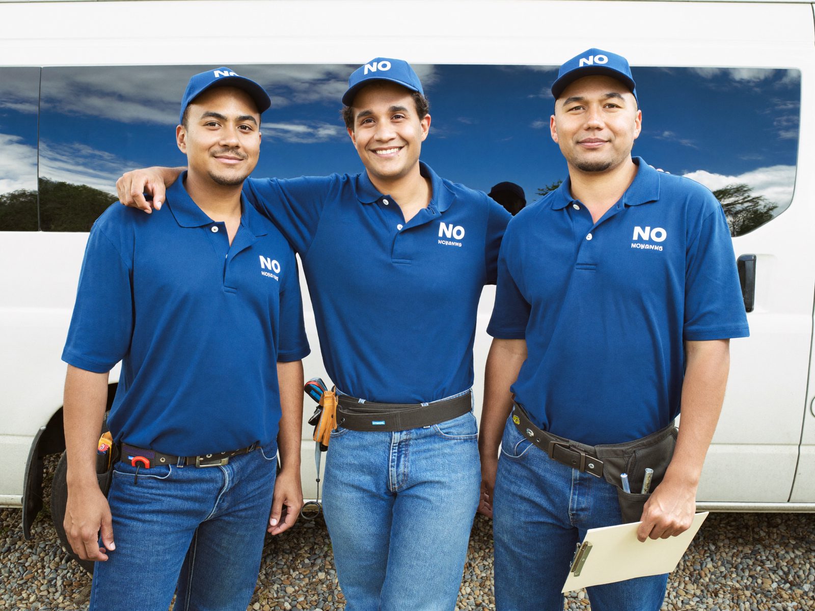 The Unique Air crew beside their service van
